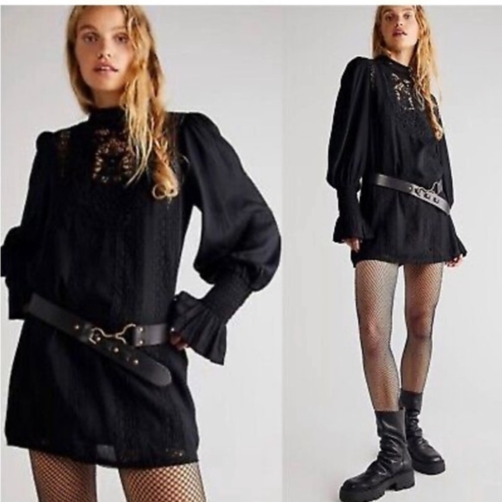 Free People One Vienna Lace Tunic Dress
